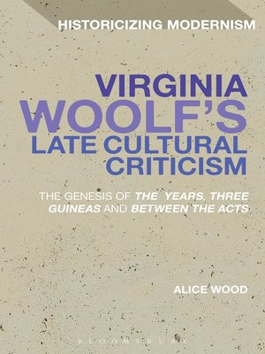 cover image of Virginia Woolf's Late Cultural Criticism